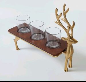 Aluminium Reindeer Candle Holder