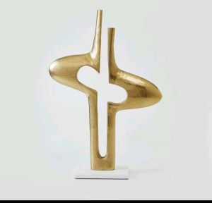 Eternity Marble Basa Aluminum Table Accent