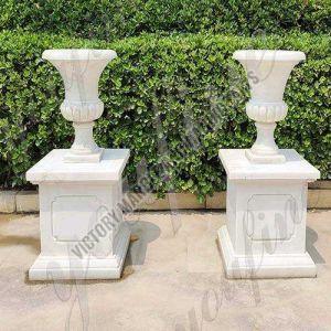 Classic Marble Flower Pots