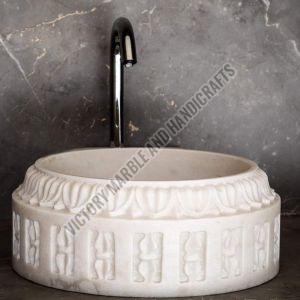 Marble Carved Wash Basin