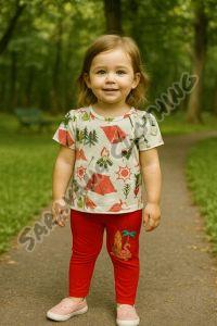 Girls Print T-shirt & Leggings Set