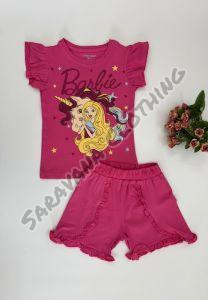 Girls Barbie T-shirt and Shorts Set