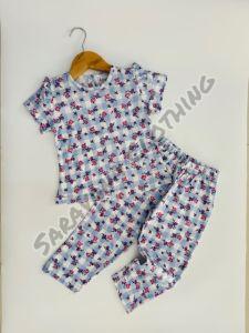 Girls Gingham & Floral Pajama Set