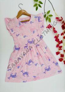 Girls Pegasus and Unicorn Print Dress