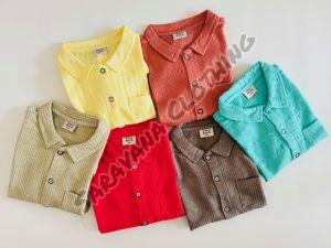 Kids Solid Co-ord Shirt