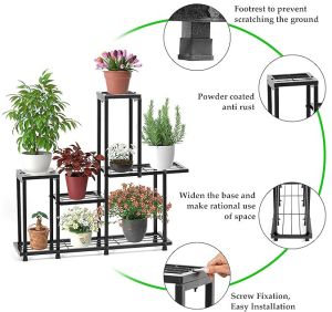 Metal 5 Tier Plant Stand For Balcony
