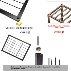 4 tiers outdoor indoor metal plant stands