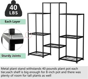 4 tiers outdoor indoor metal plant stands