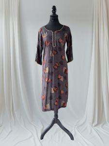Grey Printed Cotton Kurti