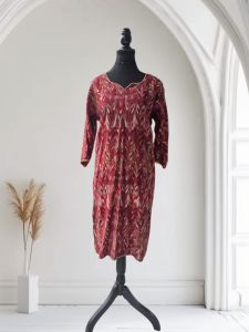 Maroon Modal Silk Ladies Kurti