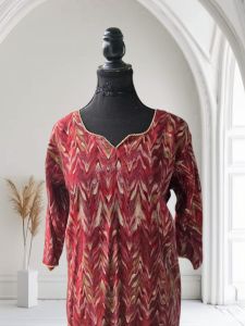 Maroon Modal Silk Ladies Kurti