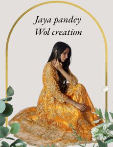 Orange Embroidered Ladies Kurti Set