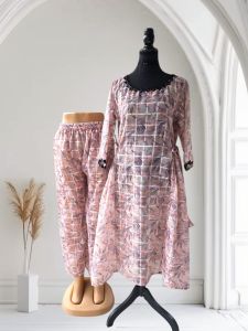 Pink Kota Cotton Women Co Ord Set