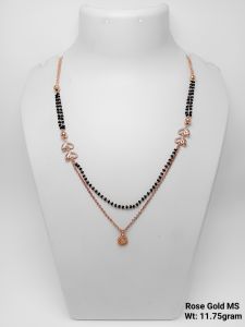 92.5 Silver Rose Gold Mangalsutra