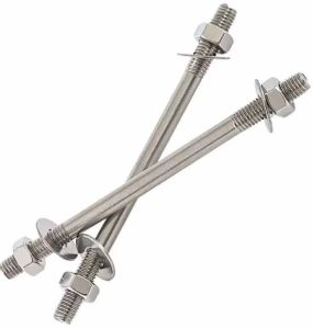 Stainless Steel 304 Stud Bolt Nut Spring Washer Set