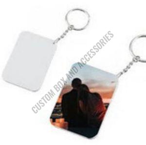 6x4 Cm Rectangle MDF Sublimation Keychain