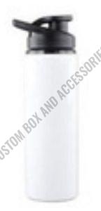 750 Ml White Stainless Steel Sports Sipper Bottle