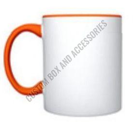 A++ Grade 350 Ml Orange Three Tone Ceramic Mug