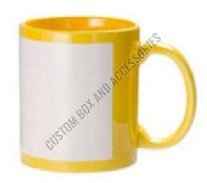 A++ Grade 350 Ml Yellow Patch Ceramic Mug