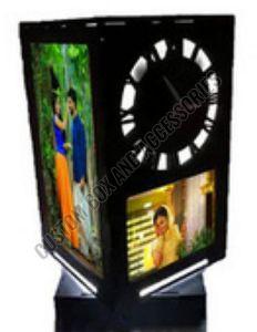 Sublimation Rotating Lamp With Clock