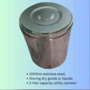 2000ml Stainless Steel Utility Canister