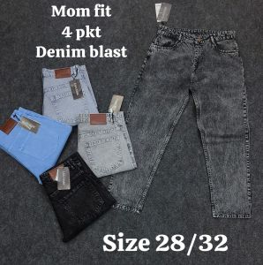 Unisex 4 Pocket Mom Fit Denim Jeans