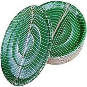 16 Inch Green Disposable Paper Plate