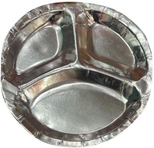 3 CP Silver Foil Disposable Paper Plate