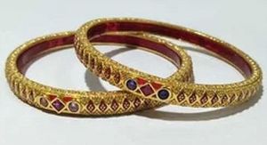 Golden Fashion Imitation Brass Kada Set