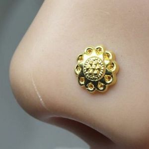 Indian Style Golden Nose Pin