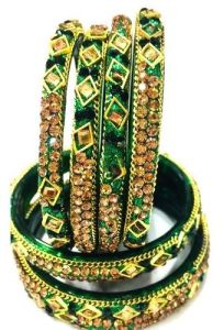 Ladies Designer Green Kada Set