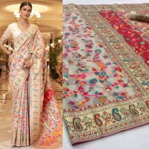 Party Wear Embroidered Silk Saree