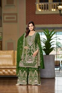 Ladies Embroidered Sharara Suit
