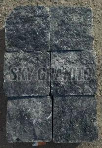 Rustic Black Granite Cobblestone Paver