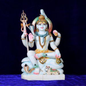 White Marble Shiv Ji Statue