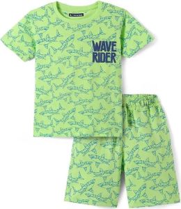 Boys Printed T Shirt &AMP; Shorts Set
