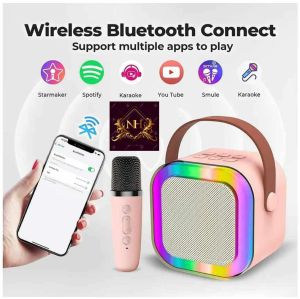 Portable Bluetooth Speaker with Wireless Mic