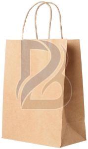 10x5x13 Inch Plain Kraft Paper Handle Bag