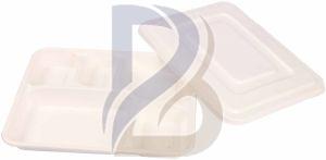 5 Compartment Eco Bagasse Plate