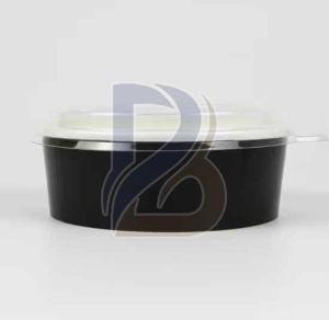 Black Paper Round Bowl With Lid