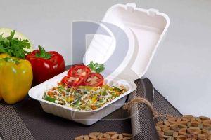 Eco Square Hinge Lid Bagasse Container