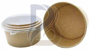 Flat Lid Brown Paper Bowl