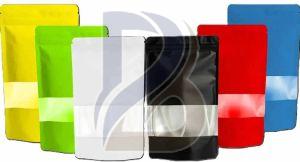 Multicolor Window Zipper Stand Up Pouch