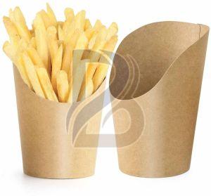 Plain Kraft Paper French Fries Pouch