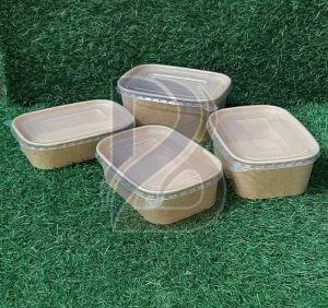 Plain Rectangular Kraft Paper Container