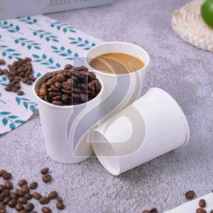 White Single Wall Hot Coffee Cup