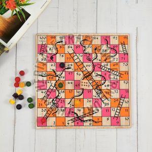 Wooden Snake Ladder Board