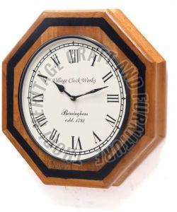 Octagonal Wooden Wall Clocks