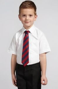 Boys Schoolwear Cotton Formal Uniform Shirt & Tie Set