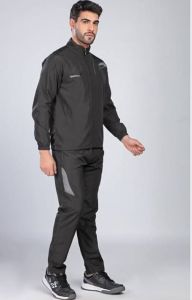 Mens Activewear Polyester Zip-Up Tracksuit Set